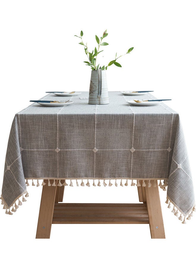 XiuWoo 1-Piece Table Cloth Set Grey/White  - Image 1