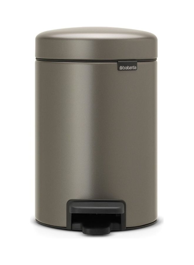 brabantia - Pedal Bin Newicon With Plastic Inner Bucket Platinum 3Liters - Image 1