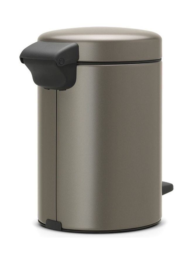 brabantia - Pedal Bin Newicon With Plastic Inner Bucket Platinum 3Liters - Image 1