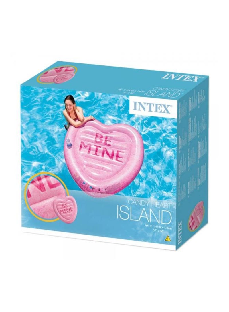 INTEX - Candy Heart Inflatable Pool Float 145 x 142cm - Image 1