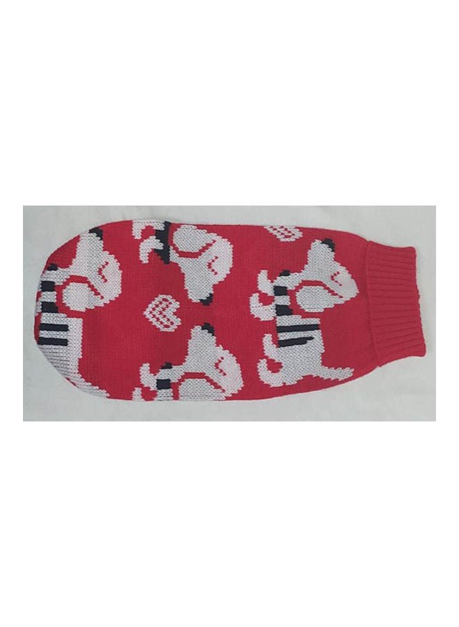 Generic Dog Jumper Coats Winter Small Dog Pet Cat Puppy Sweaters Red 30cm - Image 1