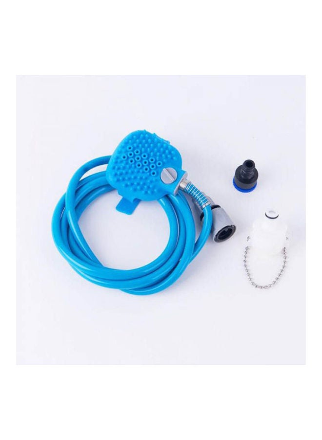 Generic Pet Shower Sprayer  Bathing Massage Combo With  Grooming Glove And 3 Faucet Adapters Hose Indoor And Outdoor Using Blue 