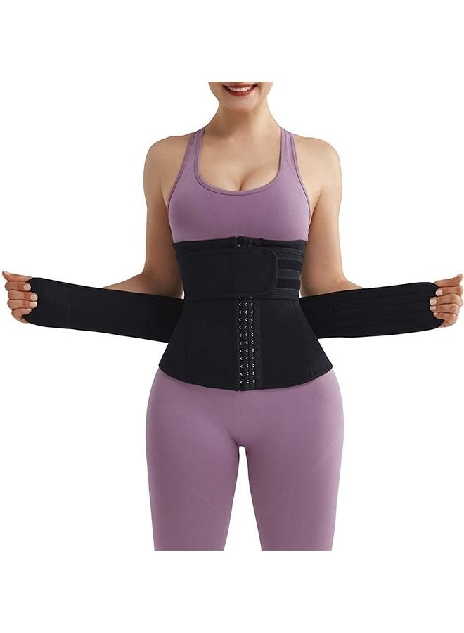 شو وو حزام تنحيف للارتداء حول الخصر مكون من 3 أحزمة ومزود بسحاب ومصنوع من النيوبرين لممارسة الرياضة 3XL - Image 1