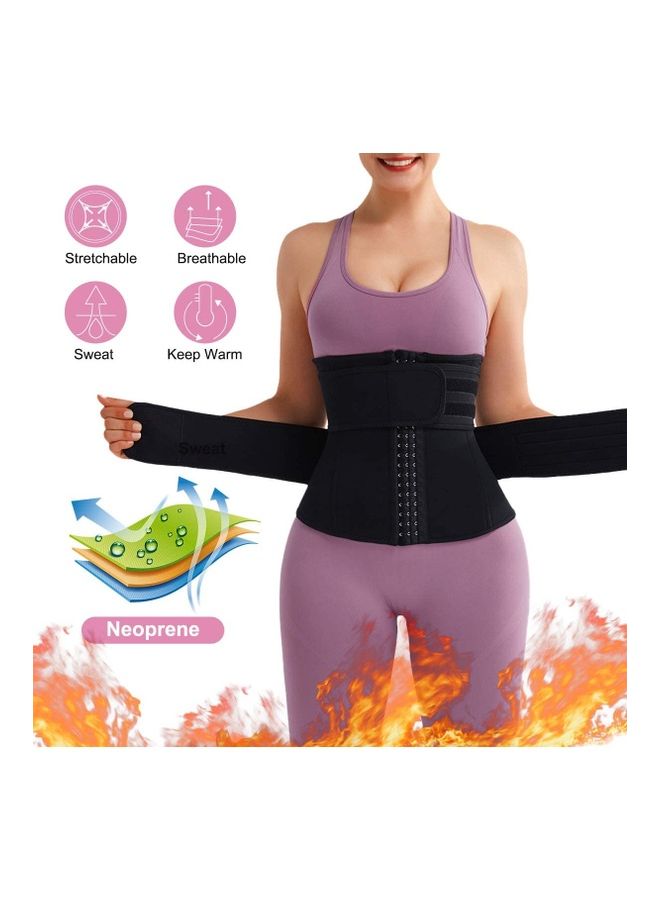 شو وو حزام تنحيف للارتداء حول الخصر مكون من 3 أحزمة ومزود بسحاب ومصنوع من النيوبرين لممارسة الرياضة 3XL - Image 5
