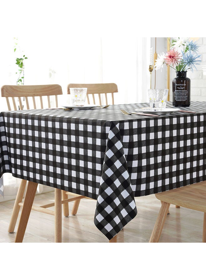 XiuWoo Checked Table Cloth Black/White 120x80cm 