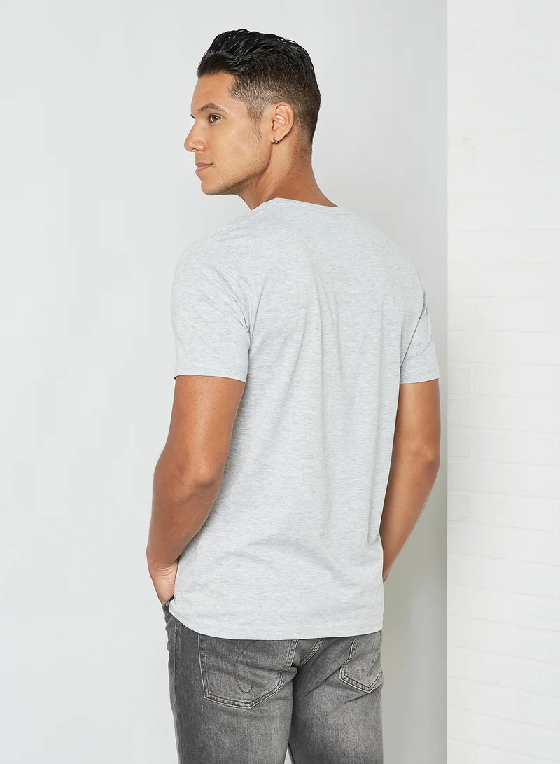 Shine Original Beach Print T-Shirt Grey