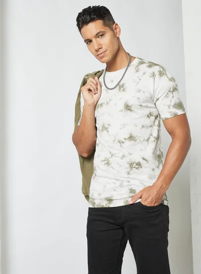 Shine Original Tie-Dye Print T-Shirt White