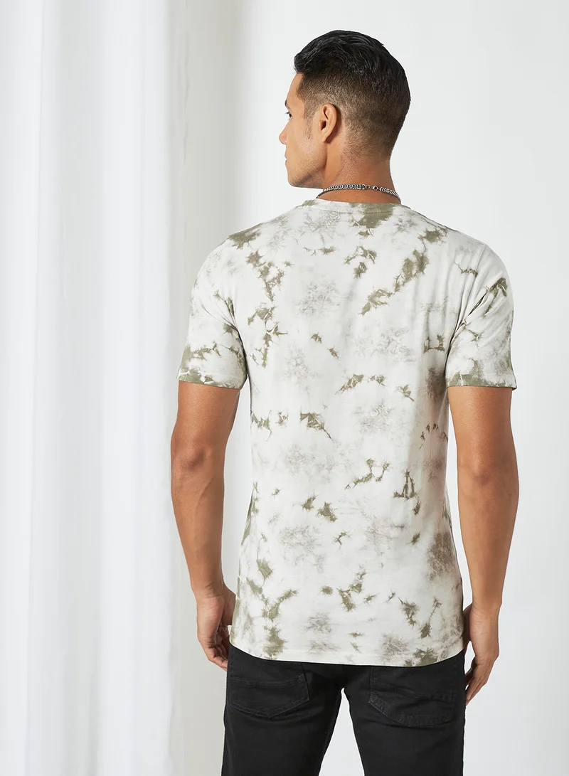 Shine Original Tie-Dye Print T-Shirt White
