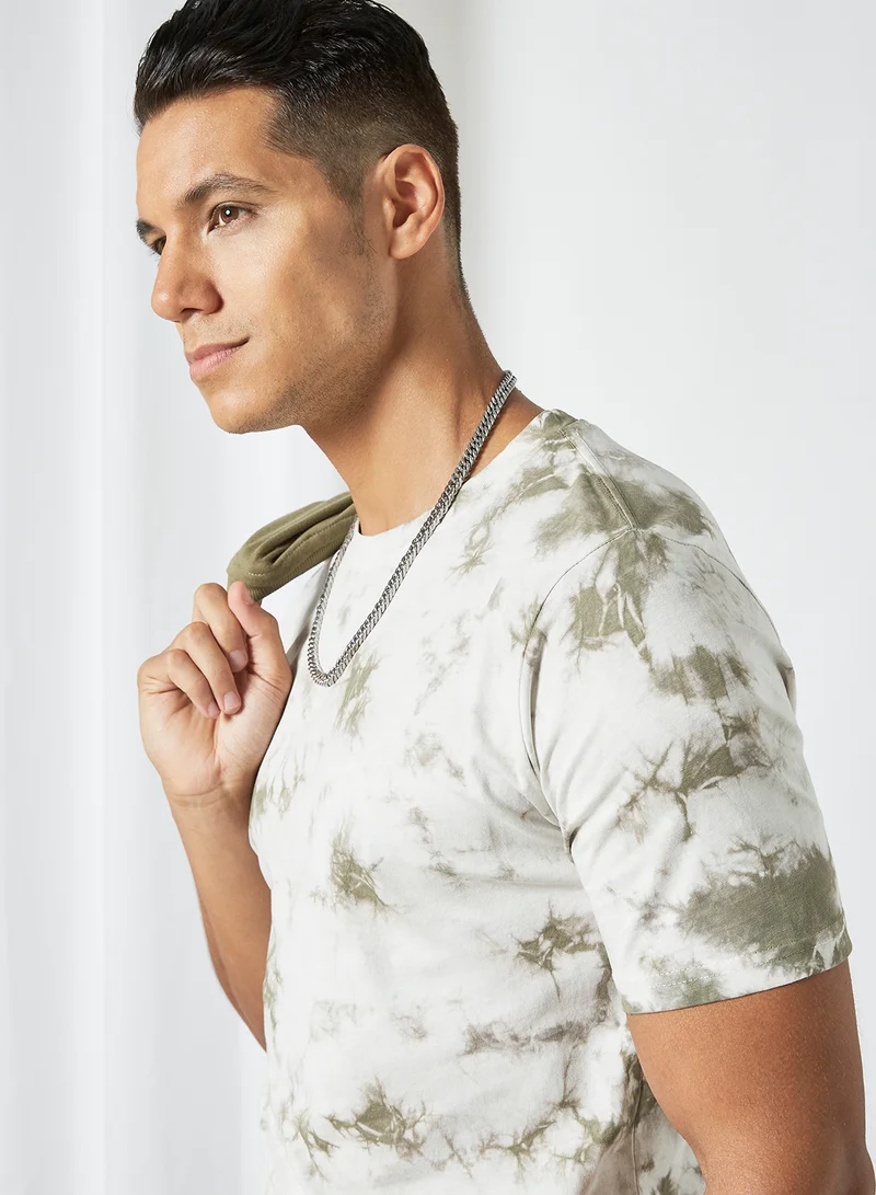 Shine Original Tie-Dye Print T-Shirt White
