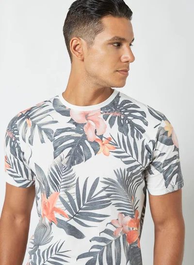 Shine Original Tropical Print T-Shirt White
