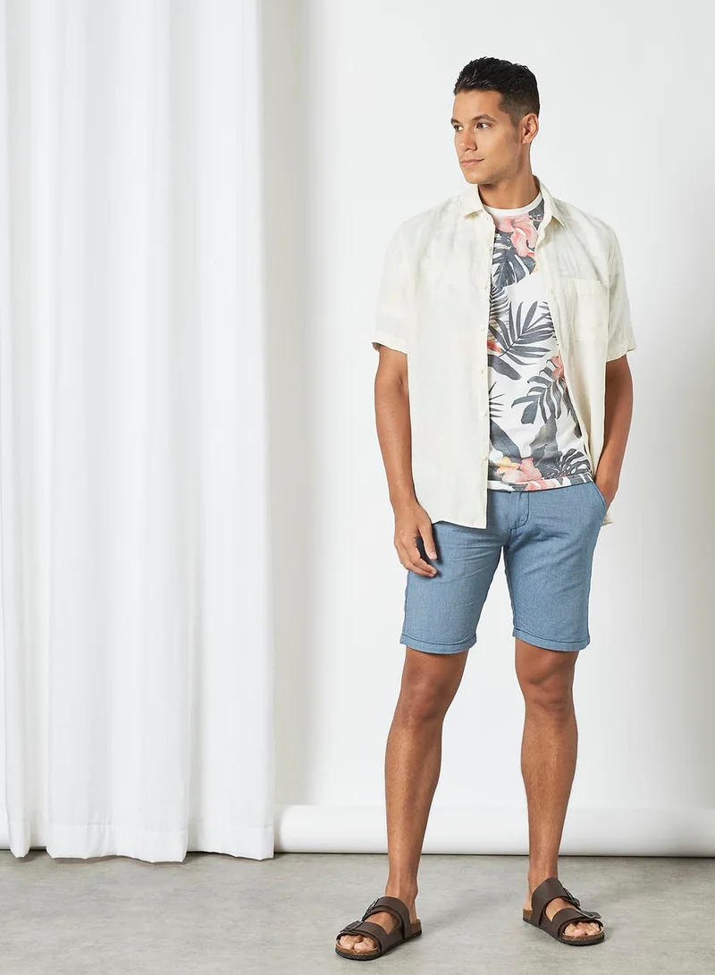 Shine Original Tropical Print T-Shirt White