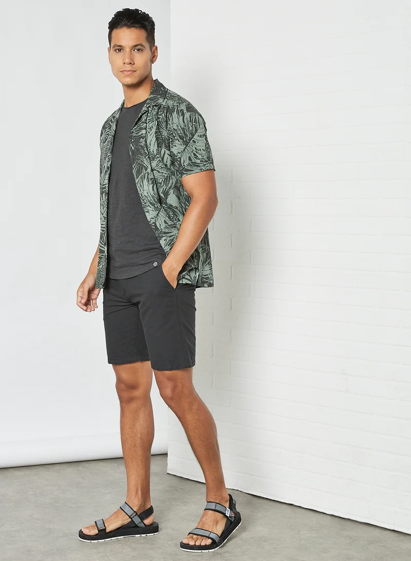 Shine Original Slim Fit Oxford Shorts Black