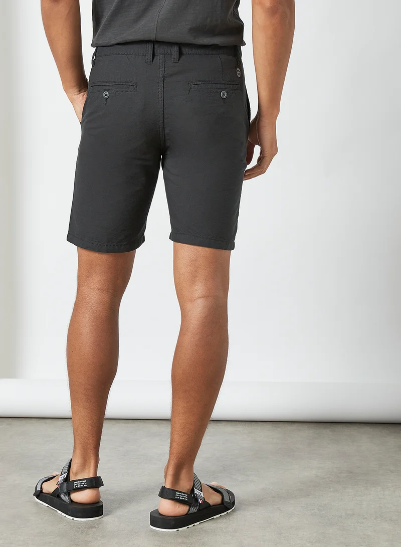 Shine Original Slim Fit Oxford Shorts Black