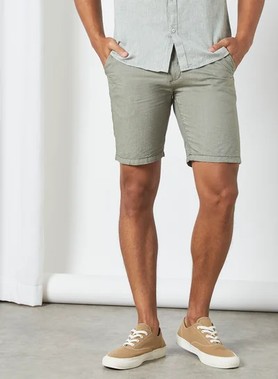 Shine Original Slim Fit Oxford Shorts Grey