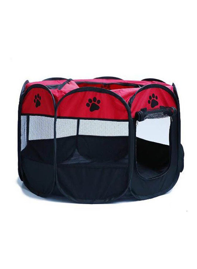 Portable Folding Pet Tent  Easy Operation Octagonal Fence Outdoor Supplies Red