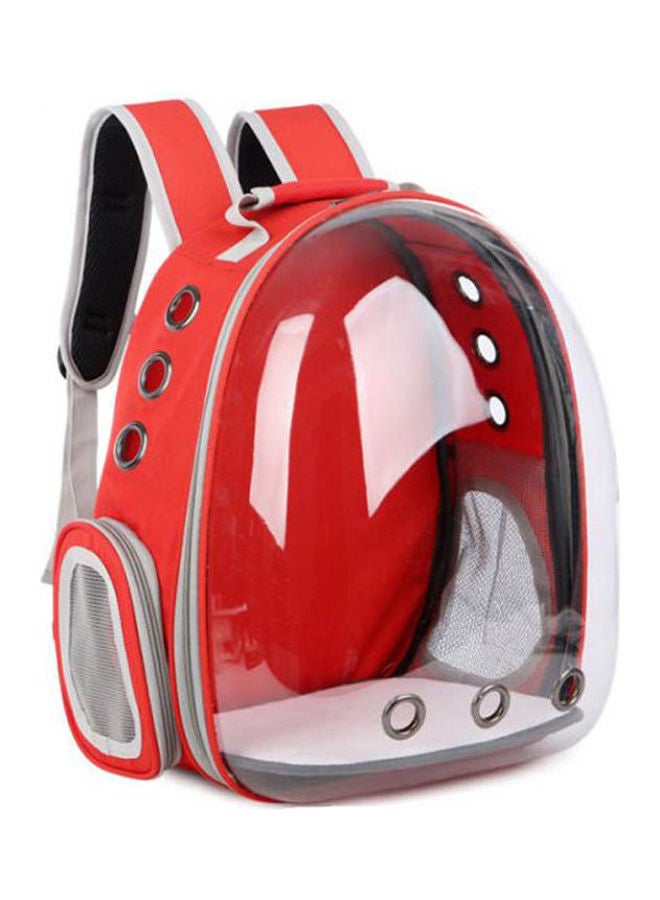 حقيبة ظهر محمولة للسفر للحيوانات الأليفة أحمر