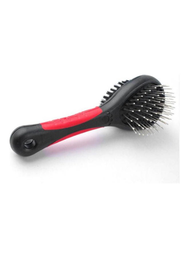Double Faced Pet Dog Comb Long Hair Brush Plastic Handle Puppy Cat Massage Bath Brush Multifunction Pet Grooming Tool Black