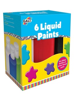 Galt Toys Galt  Young Art 6 250ml Liquid Paints Watercolor  (Arts & Crafts Drawing & Painting) 15.5x10.5x16.5cm 