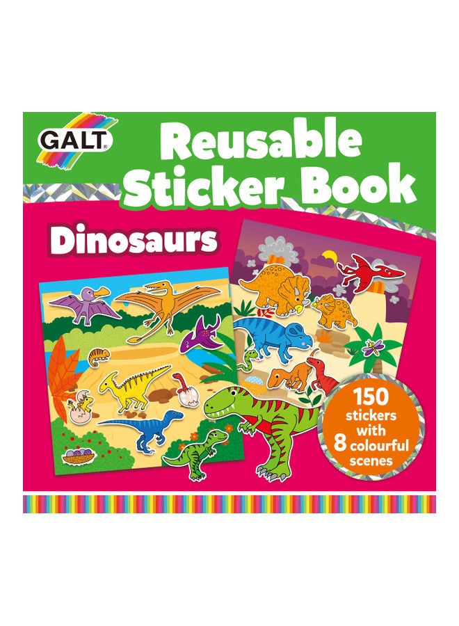 Reusable Sticker Book-Dinosaurs  - Stationery Art & Craft Activity Kits 0.50 x 16.99 x 12.49cm - v1622109296/N47695981A_1