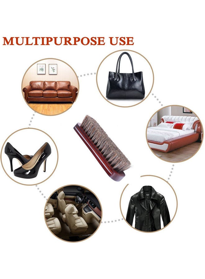 Horsehair Shoe Cleaning Brush Brown - Image 5