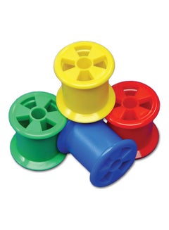 Cotton Reels, Threading Toy, Sorting, Stacking And Plugging Toy, Ages 3 Years Plus 15.1 x 3.5 x 26.50cm