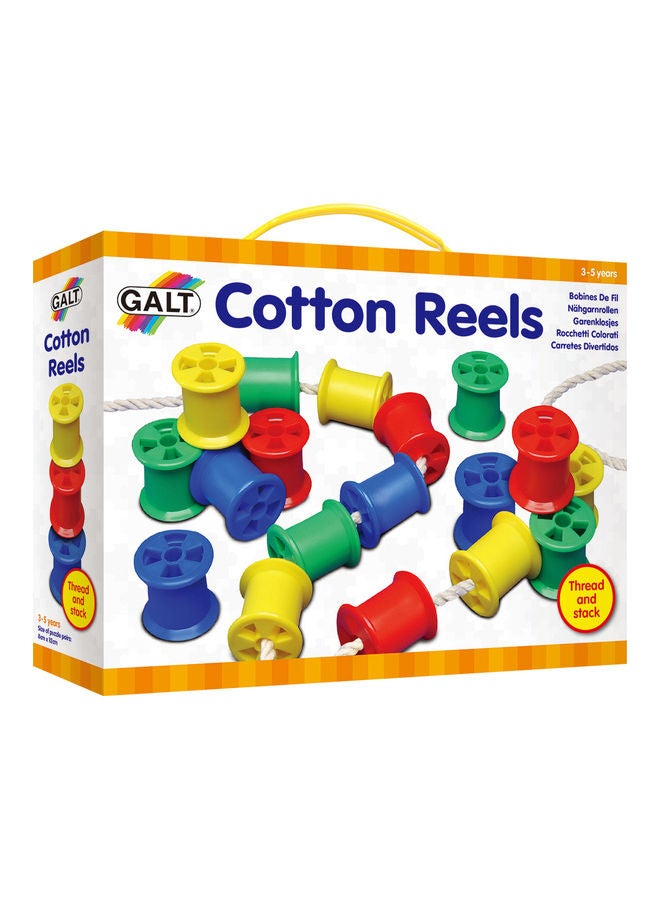 Galt Toys - Cotton Reels, Threading Toy, Sorting, Stacking And Plugging Toy, Ages 3 Years Plus 15.1 x 3.5 x 26.50cm - Image 1