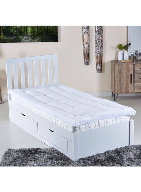 Hilton Single Size Mattress Topper Microfiber White 200x90cm