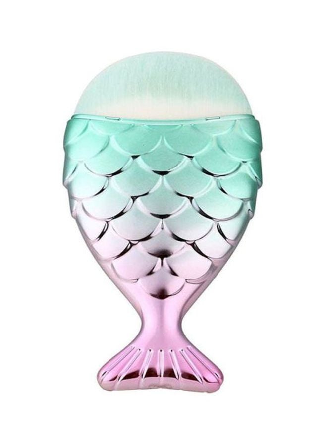 11-Piece 3D Mermaid Makeup Brush Set Green/Pink/Beige - v1622110658/N19876996A_4