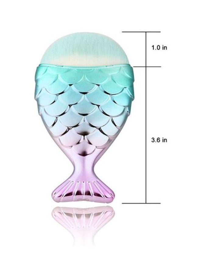 11-Piece 3D Mermaid Makeup Brush Set Green/Pink/Beige - v1622110658/N19876996A_6