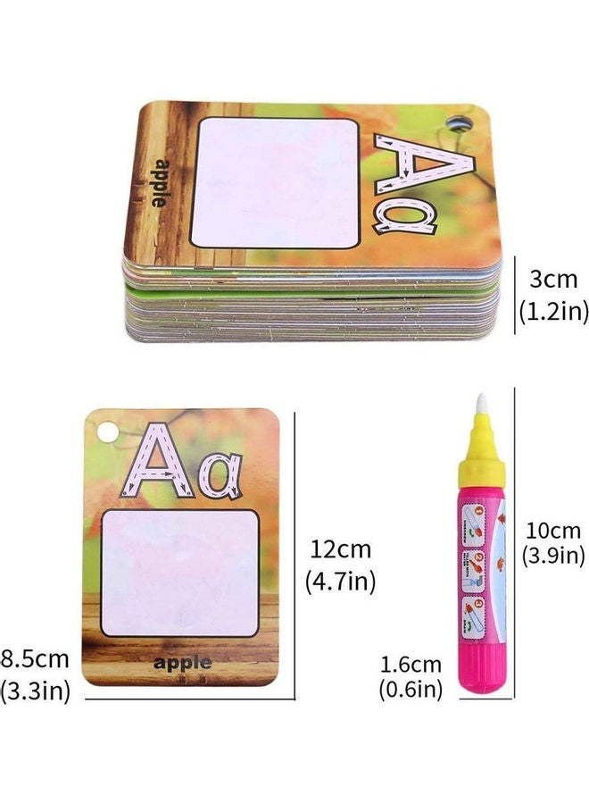 دوبكارت بطاقات للرسم والتلوين لتعليم الحروف الأبجدية مكونة من 26 قطعة مع قلم سحري - Image 3