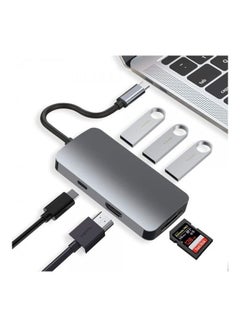 iWalk 7 In 1 USB-C Multiport Adapter Hub Grey  - Image 3