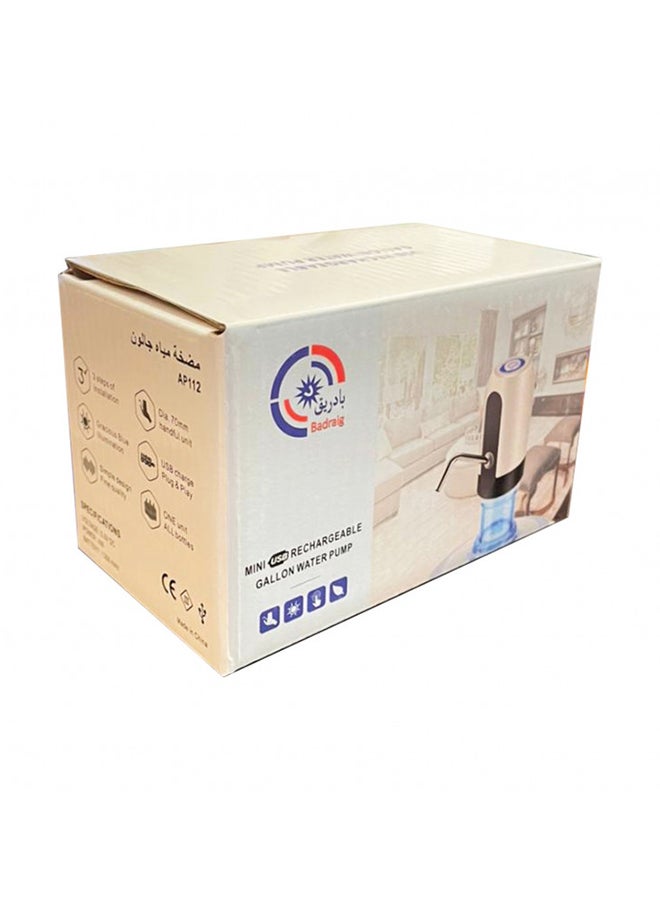 Badraig Electric Water Pump Dispenser Black/White 7.4x13.2cm  - Image 5
