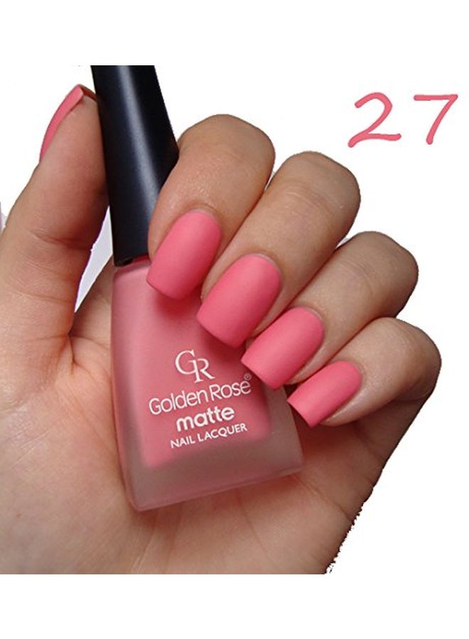 جولدن روز طلاء أظافر غير لامع وردي رقم 27 - Image 2
