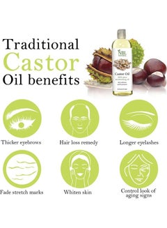 NBL Natural Castor Oil For Skin, Hair, Eyelashes And Eyebrows 473 ml  - Image 2