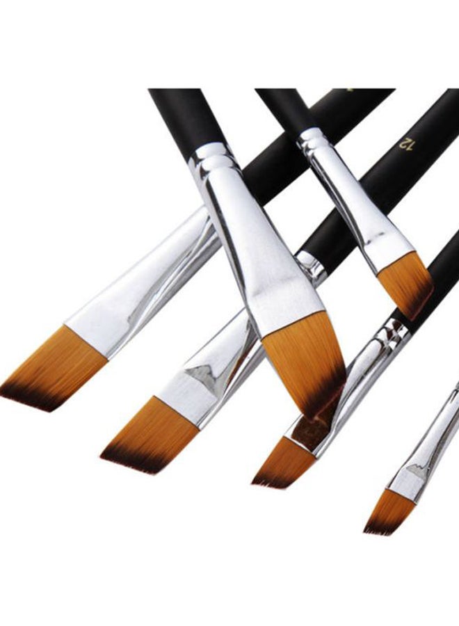 بيوينتي طقم فرشاة رسم مائلة من النايلون من 9 قطع أسود/فضي/بني - Image 4