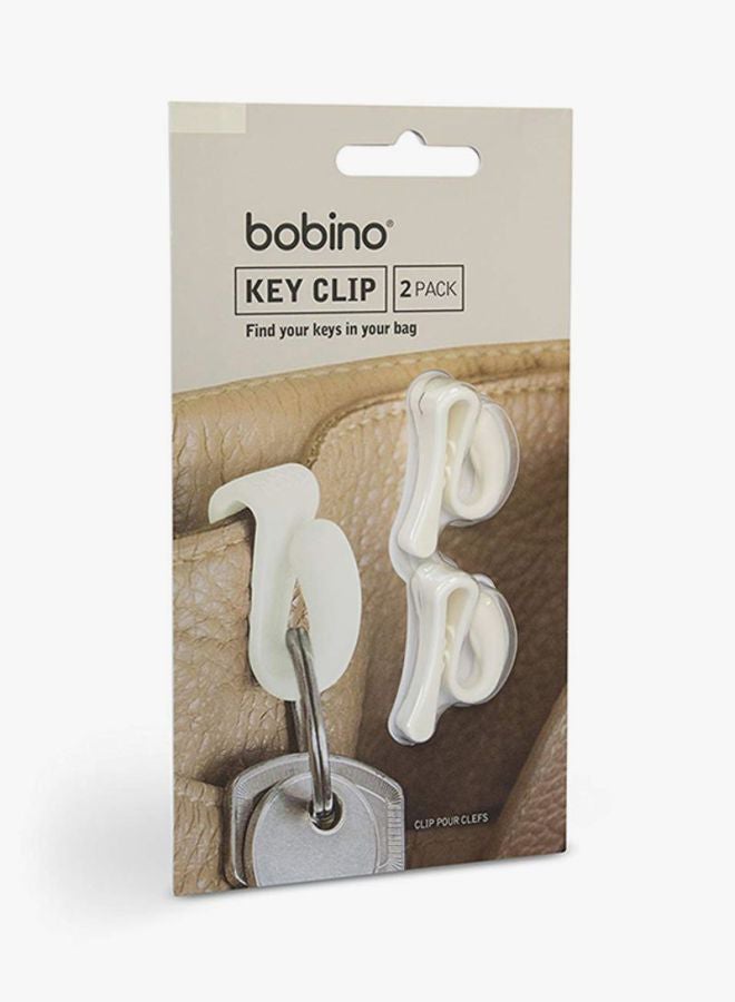 bobino 2-Piece Key Organizer Clip White - Image 3
