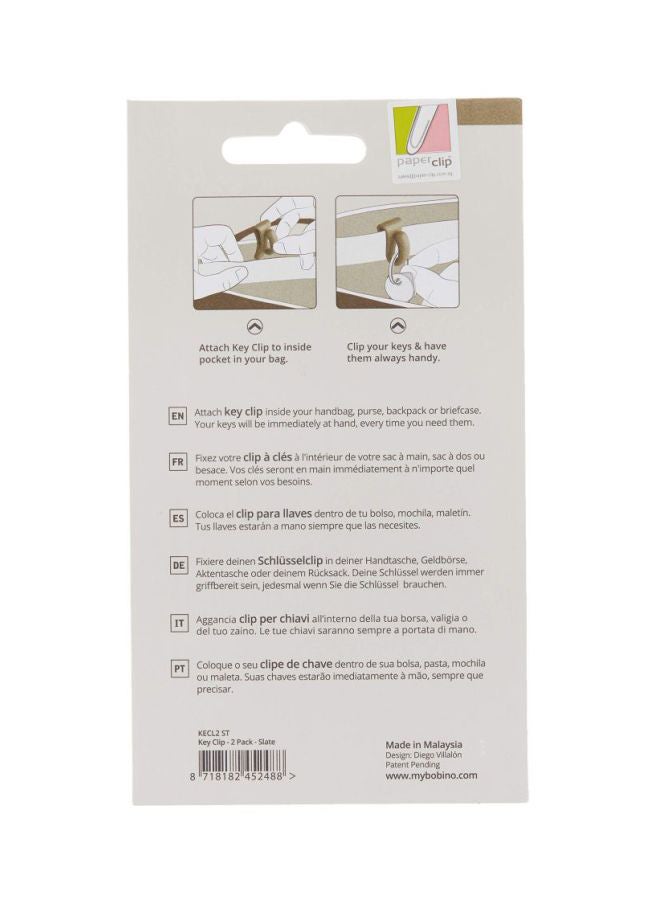 bobino 2-Piece Key Organizer Clip White - Image 4