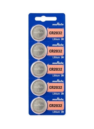 5Pc Pack CR2032 Lithium 3V Coin Cell Battery Silver - v1622115351/N47697440A_1