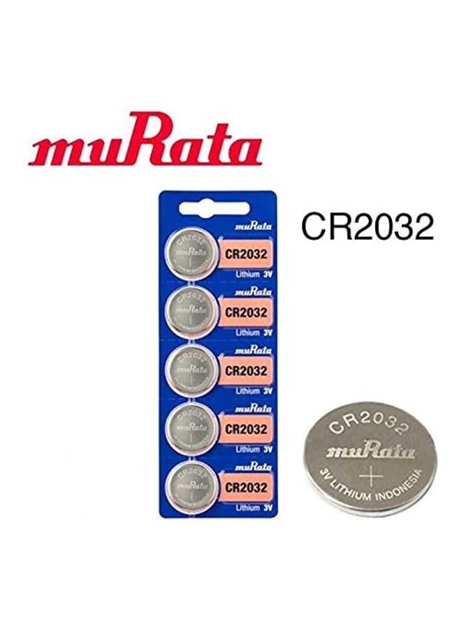10-Piece CR2032 Lithium 3V Coin Cell Battery Silver