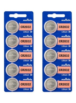 10-Piece CR2032 Lithium 3V Coin Cell Battery Silver - v1622115352/N47697441A_1