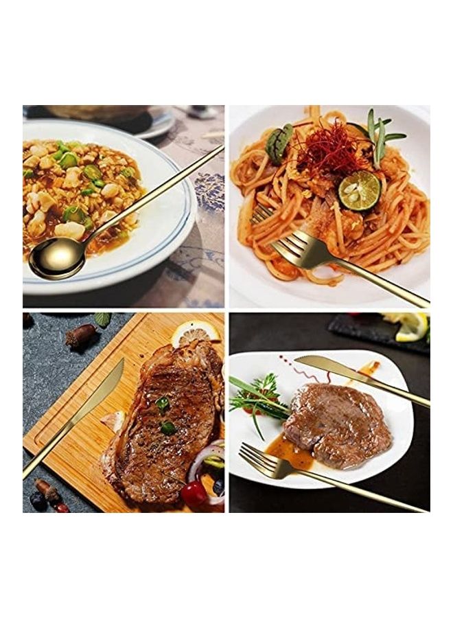 XiuWoo 24-Piece Stainless Steel Cutlery Set With Storage Case Silver - Image 2