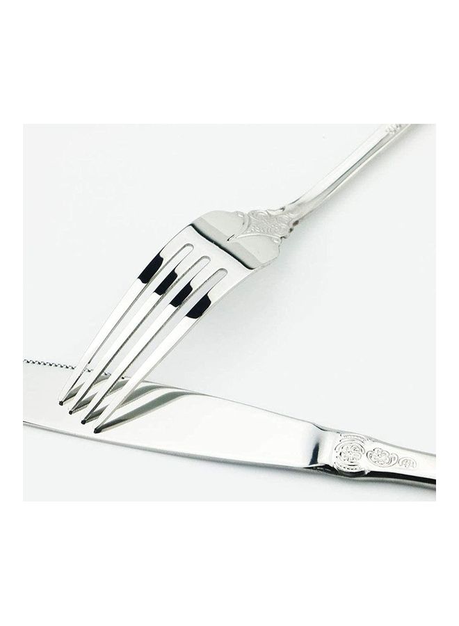 شو وو طقم أدوات مائدة من الستانلس ستيل مكون من 4 قطع فضي - Image 3