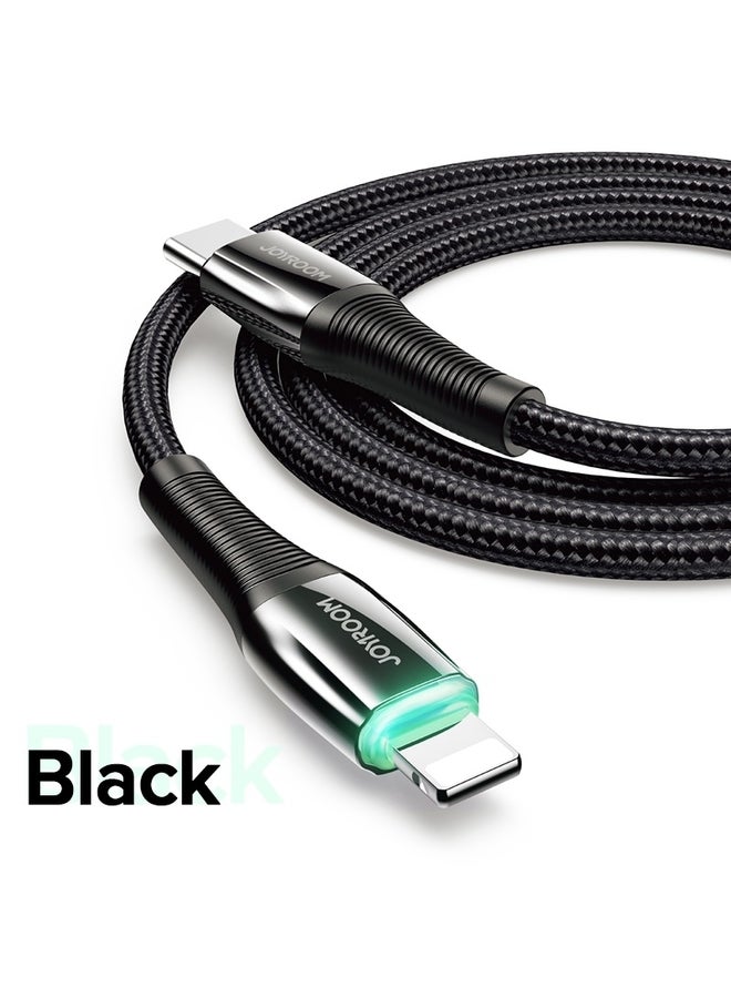 جوي روم - كابل شحن Type C إلى Lightning سريع بتقنية PD بقدرة 20 وات أسود - Image 1