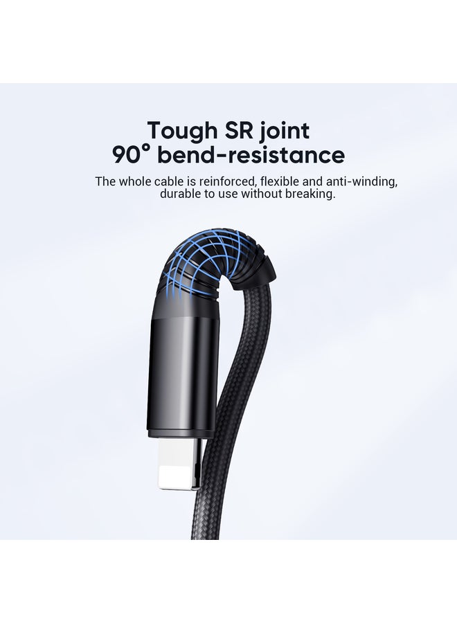 JOYROOM Fast Charging Braided 3 In 1 USB Cable Green  - Image 4