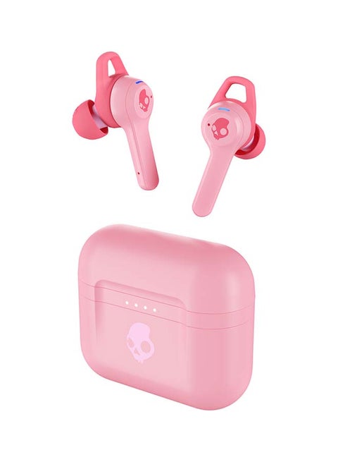 Indy ANC True Wireless Noise Cancelling In-Ear Earbuds With Charging Case And Feisty Mood Boost Print Art Feisty Pink