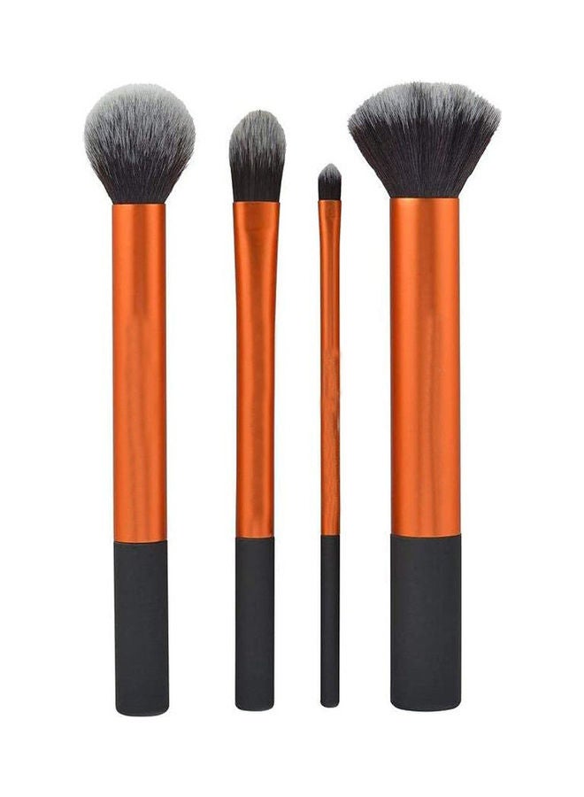 طقم فرش مكياج من 4 قطع بني/ أسود - Image 1