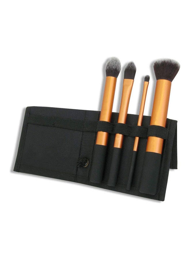 طقم فرش مكياج من 4 قطع بني/ أسود - Image 2