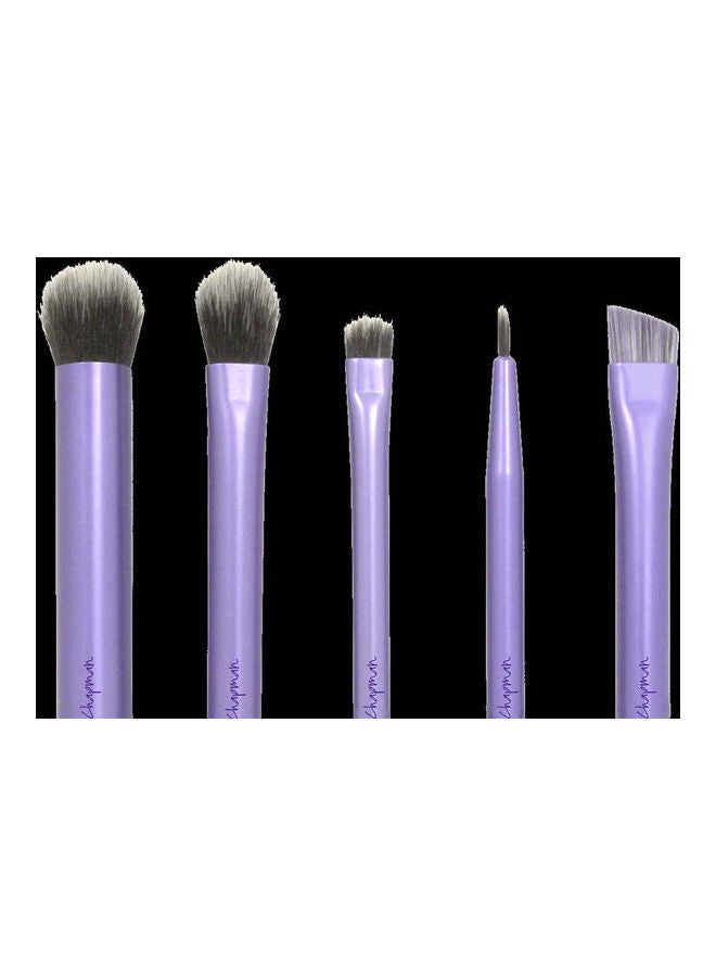 5-Piece Make-Up Brush Set Purple/Black - Image 2