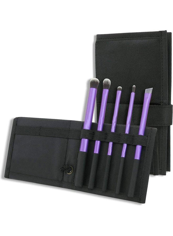 5-Piece Make-Up Brush Set Purple/Black - Image 3
