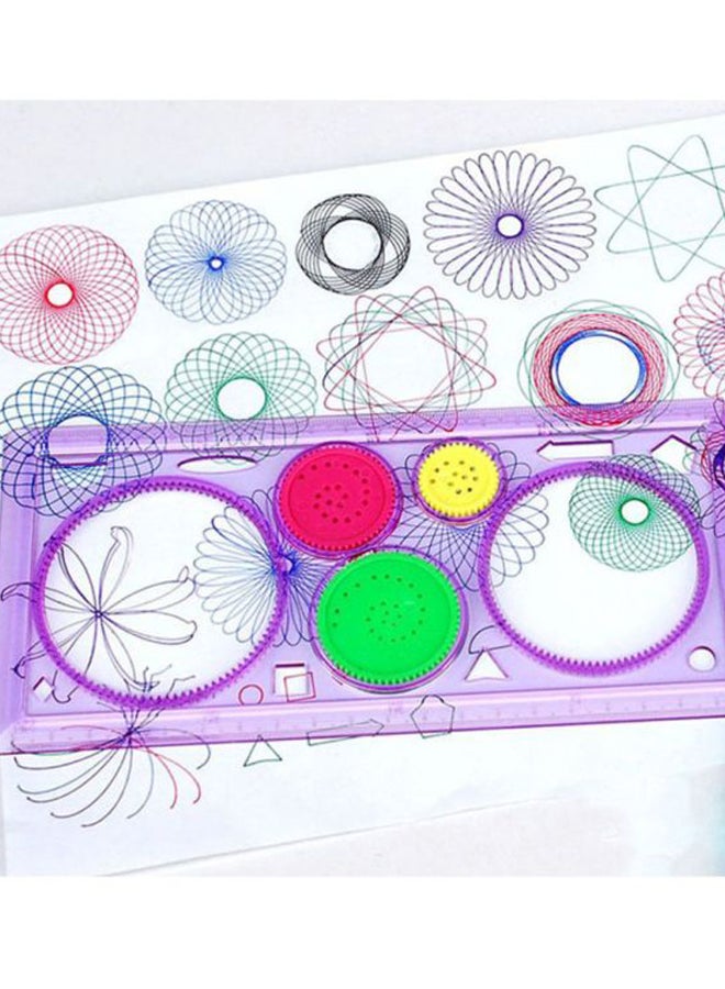 1Pc Spirograph Geometric Ruler Drafting Tool Stationery for Students Drawing Green/Pink/Blue - v1622130684/N20988433A_2